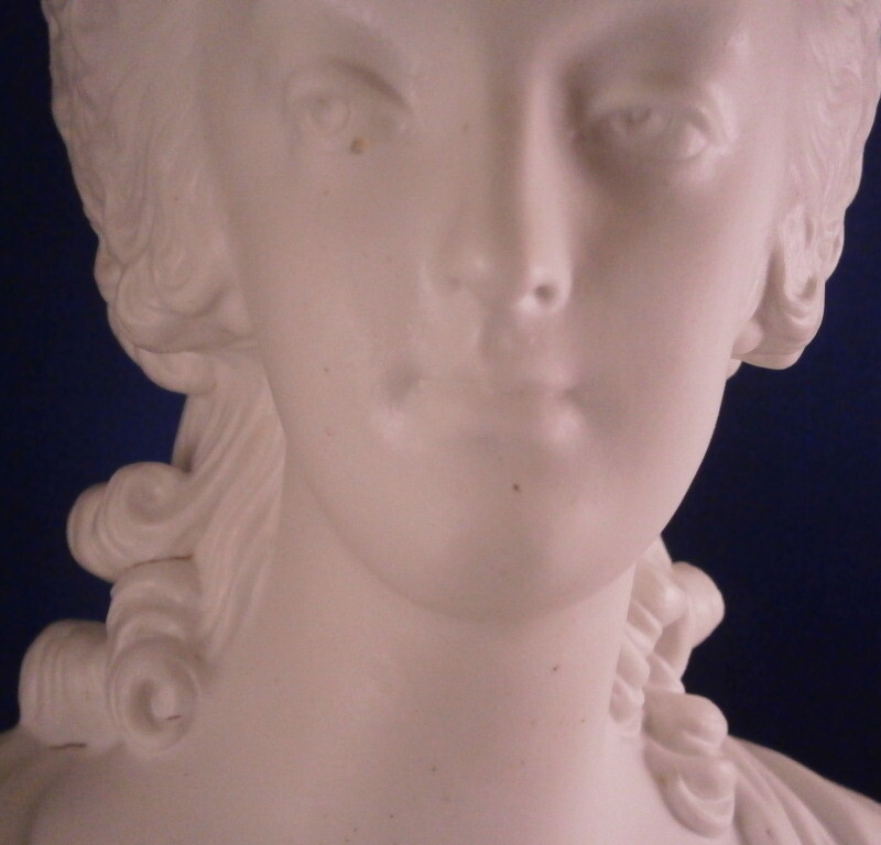 Antique 19thC Sevres Porcelain Bust Marie Antoinette Porzellan Bueste French