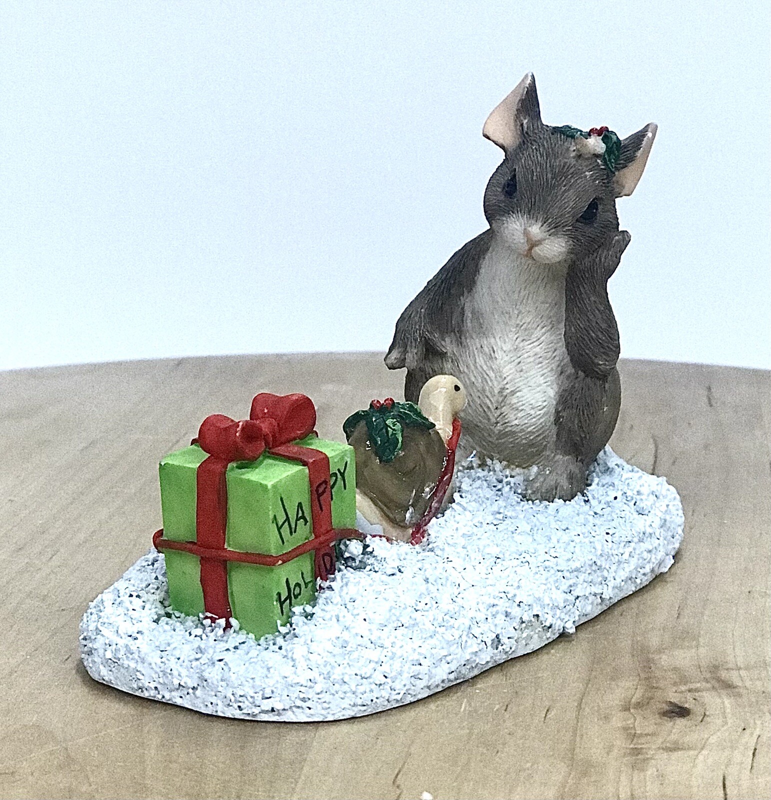 Charming Tails Waiting For Christmas Retired Silvestri Mouse & Snail 87/496