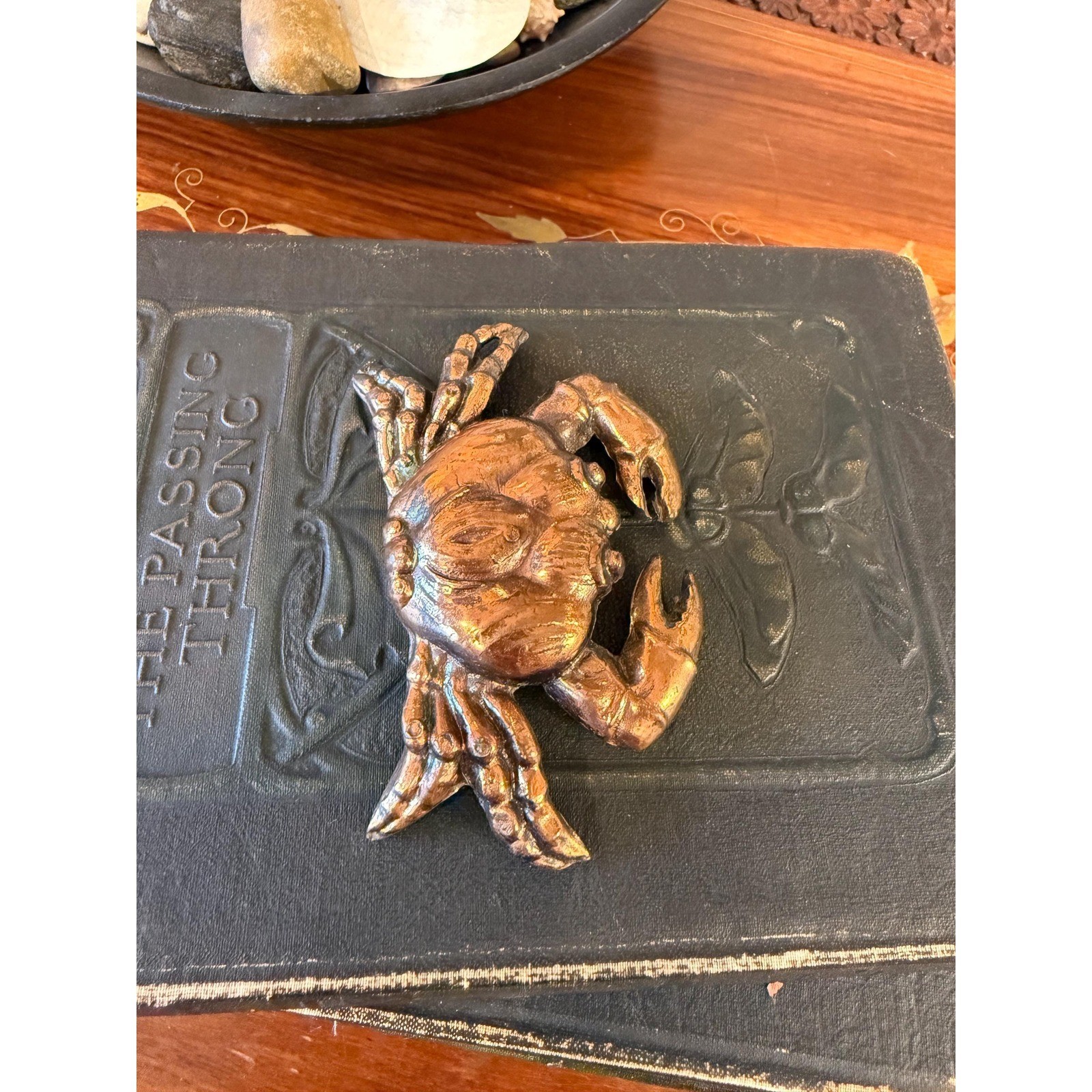 Vintage Metal Crab Figurine Coastal Beach Decor