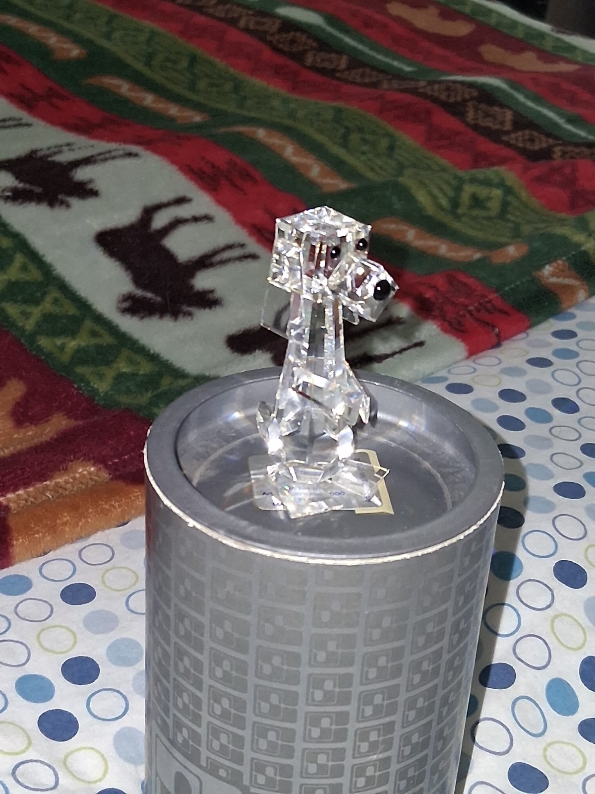 MINT Swarovski Dog Figurine 7635 NR070 000 w/ Box 2″