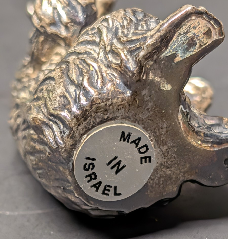 Vintage 2″ Sitting Bear Figurine Sterling Silver 925 Made Israel Collectible 25g