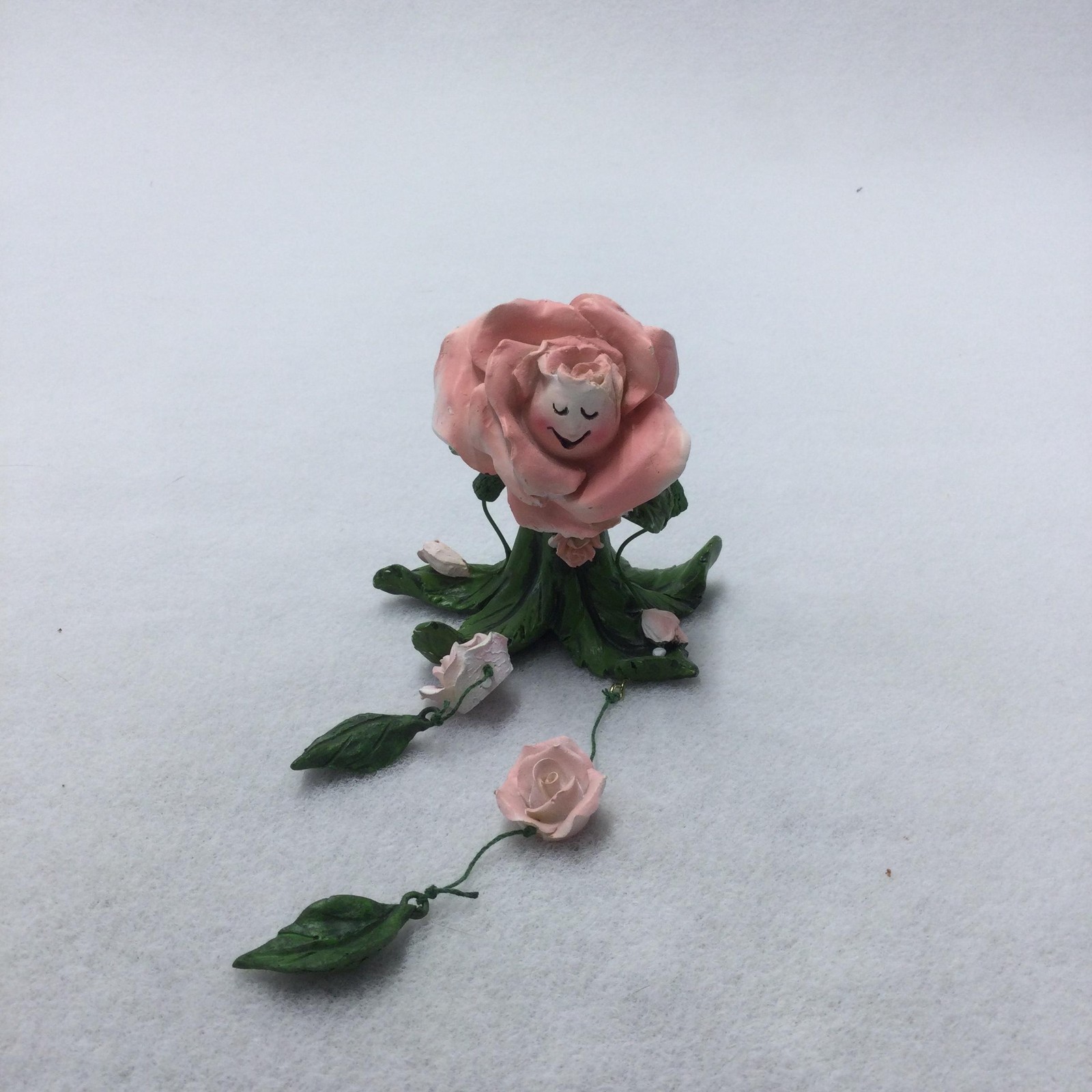 Collections Etc Whimsical Flower Face Figurines Resin Shelf Sitters Small Lot 7