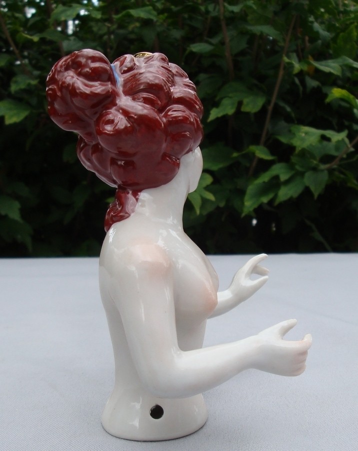 Art Deco Style Half doll Figurine Pin-up Marchioness Half Doll Pincushion Arms A