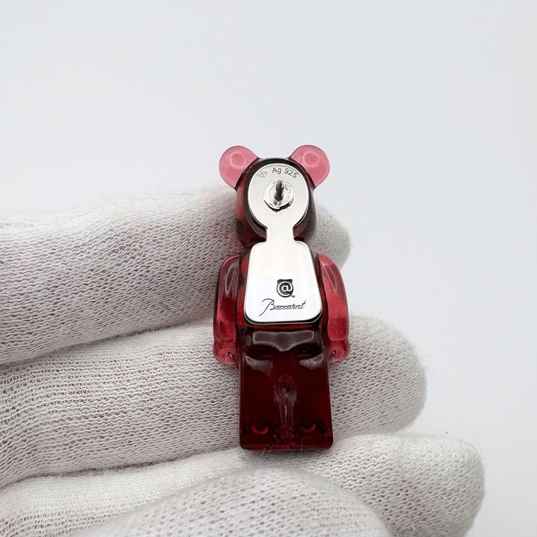 Baccarat x Bearbrick pin brooch red rare very good condition