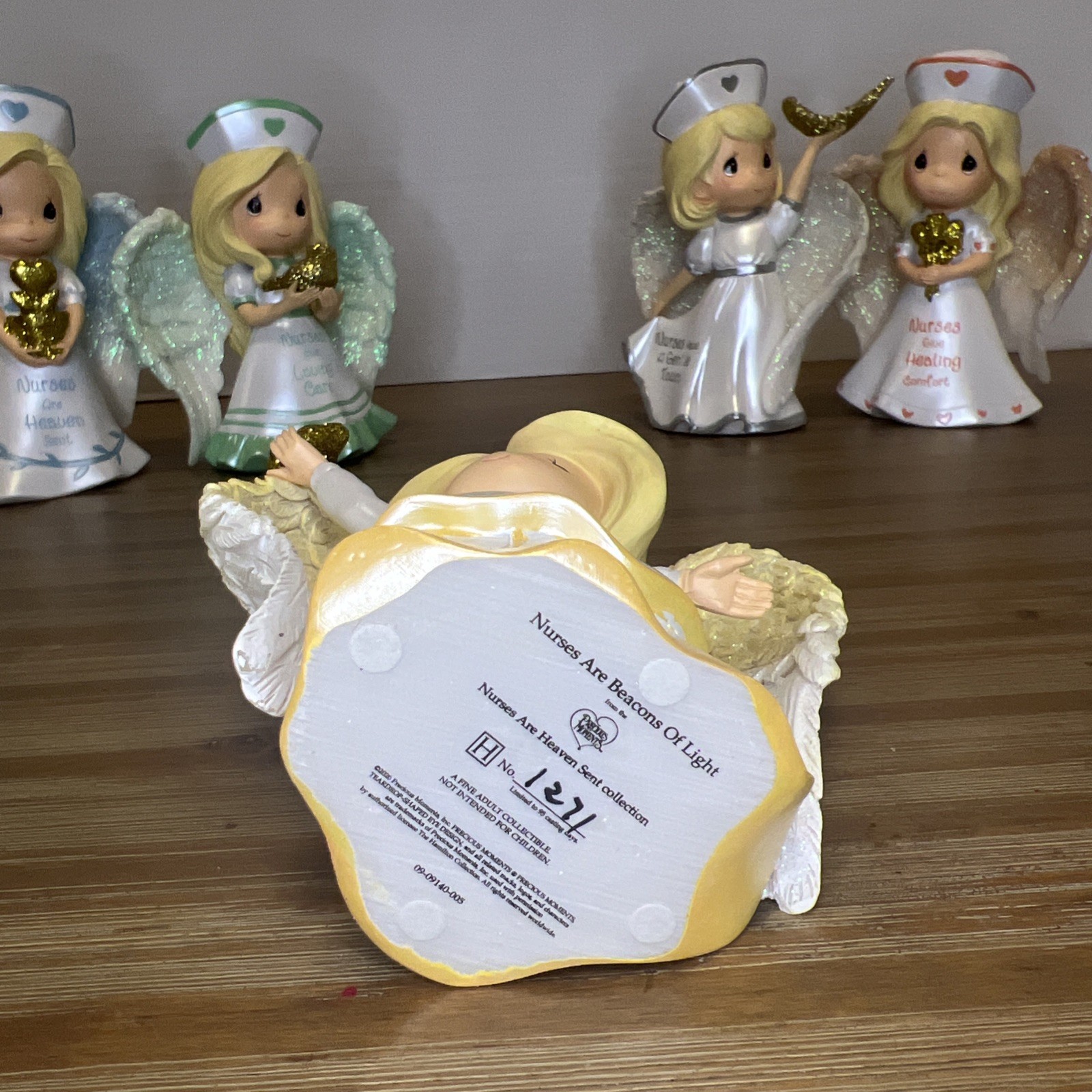 NEW W/COA Precious Moments Nurses are Heaven Sent Collection Lot 5 Nurse Angel