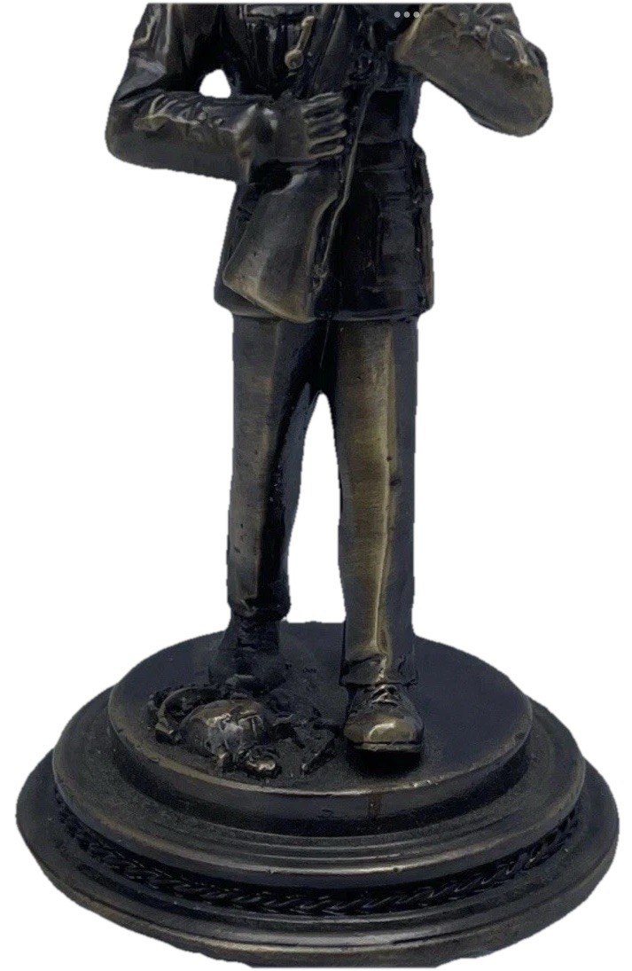 Vtg American Heroes “The Marine Way” Pewter Figurine Sculpture Statue 3” X 5”