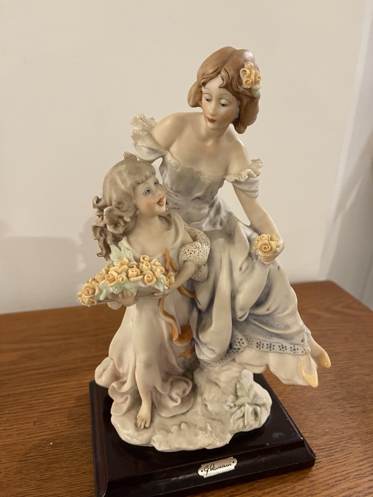 Capodimonte G. Armani Hand Painted Porcelain Mother and Child Figurine Signed