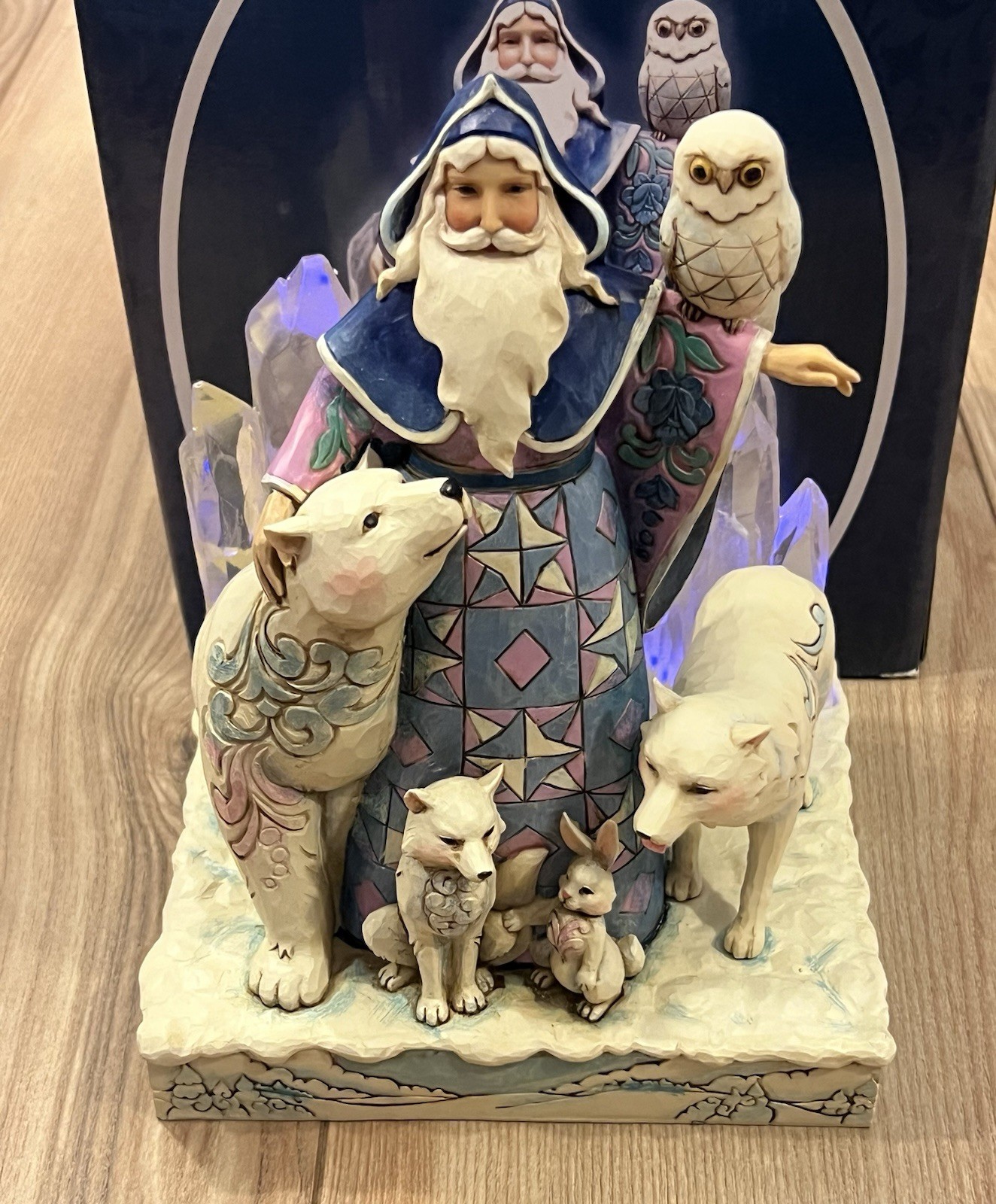2013 Jim Shore Heartwood Creek Arctic Greetings Statue Lighted Tested 4034355