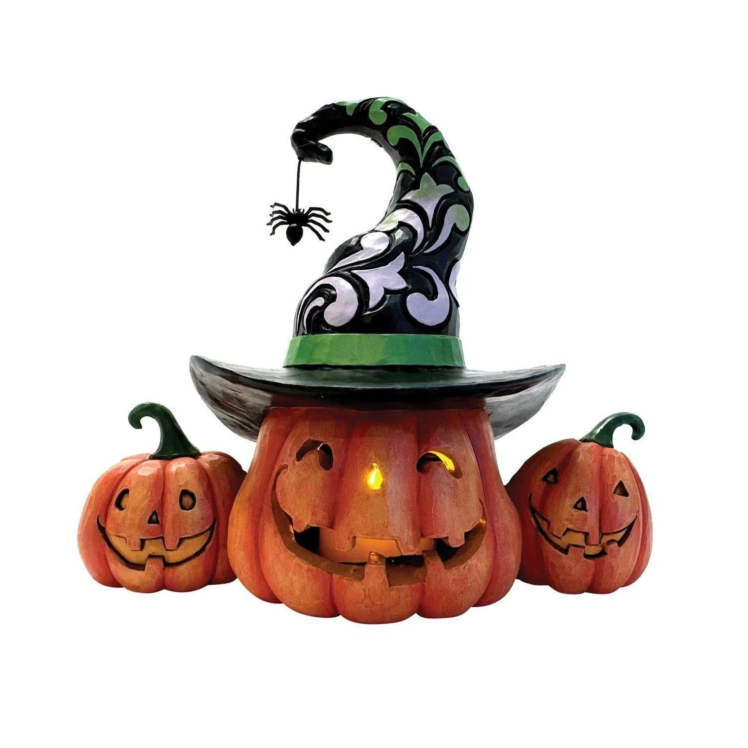 Jim Shore Altogether Spooky – Lights up – Trio of Jack-O-Lanterns