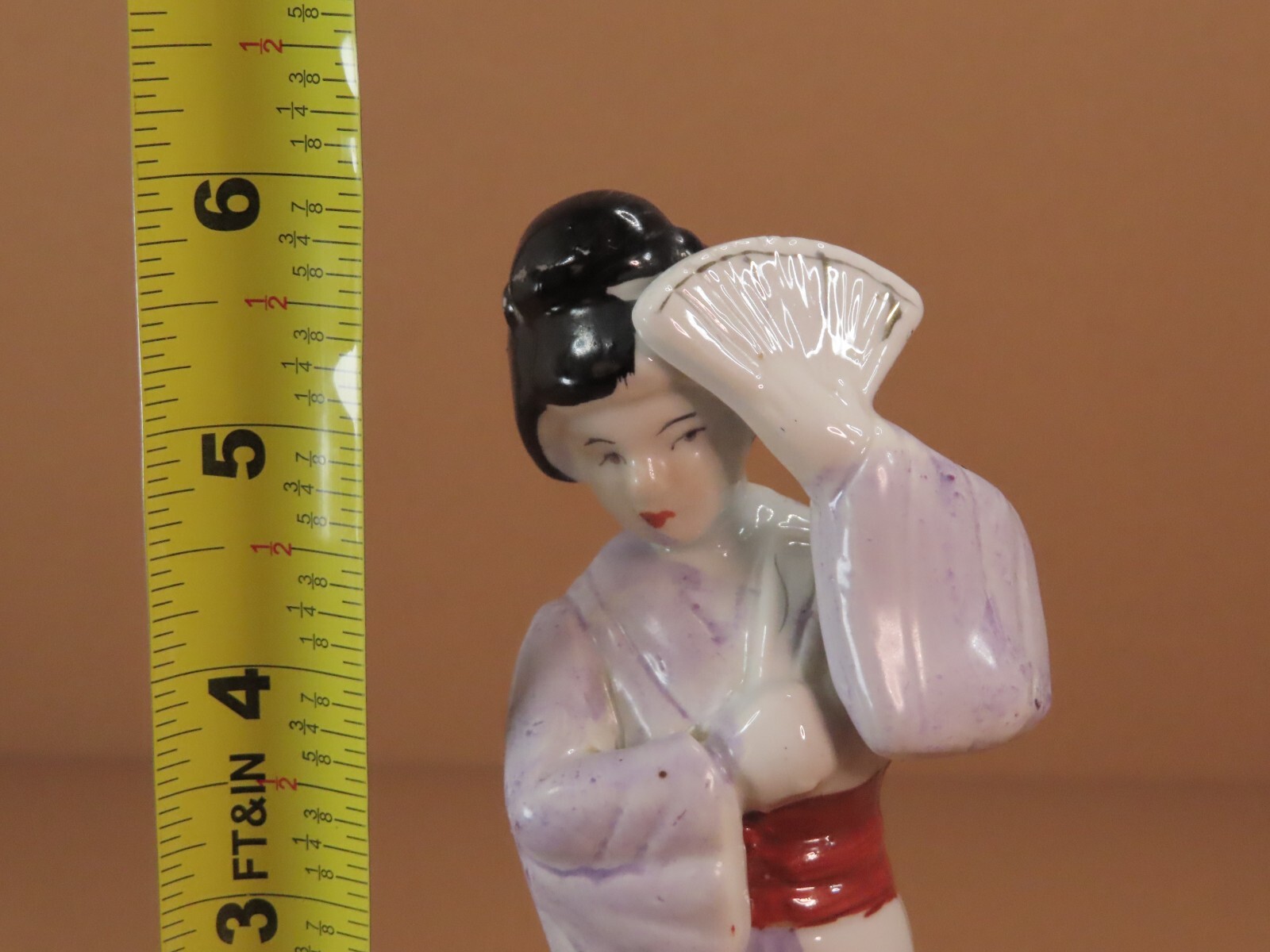 Vintage Porcelain Hand Painted Geisha Girl Figurine 6″