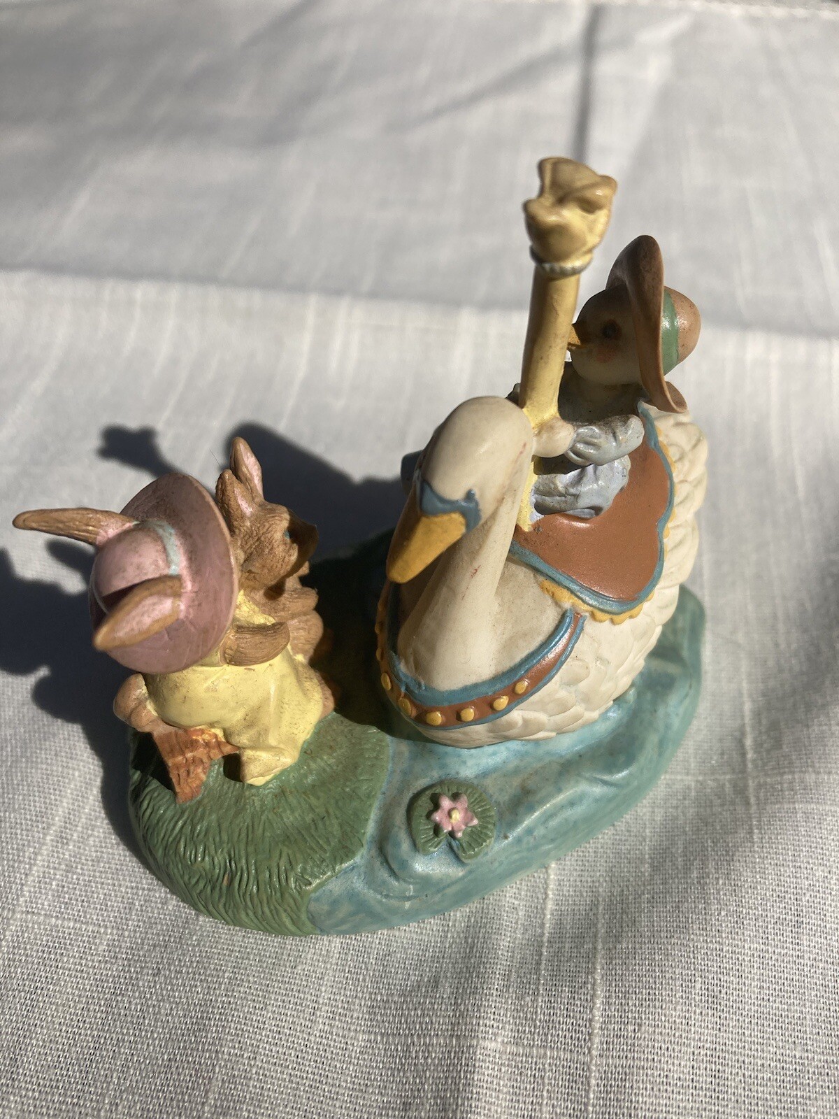 Vintage Avon 1993 Kathy Jeffers Carousel Bunny Mother Goose pre owned