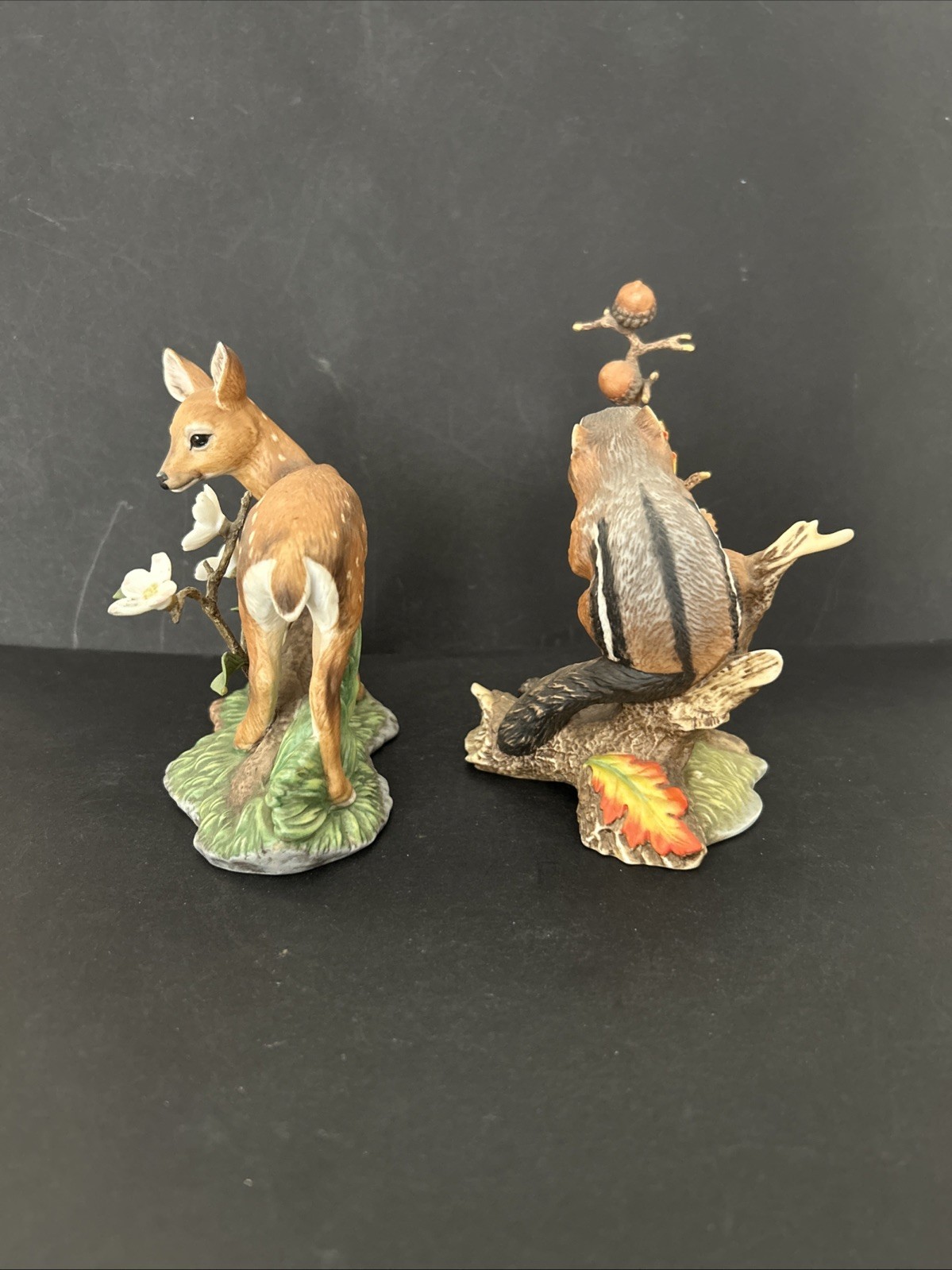 Vintage Lenox “White Tailed Deer” 1992 And “Eastern Chipmunk” Figurine 1991