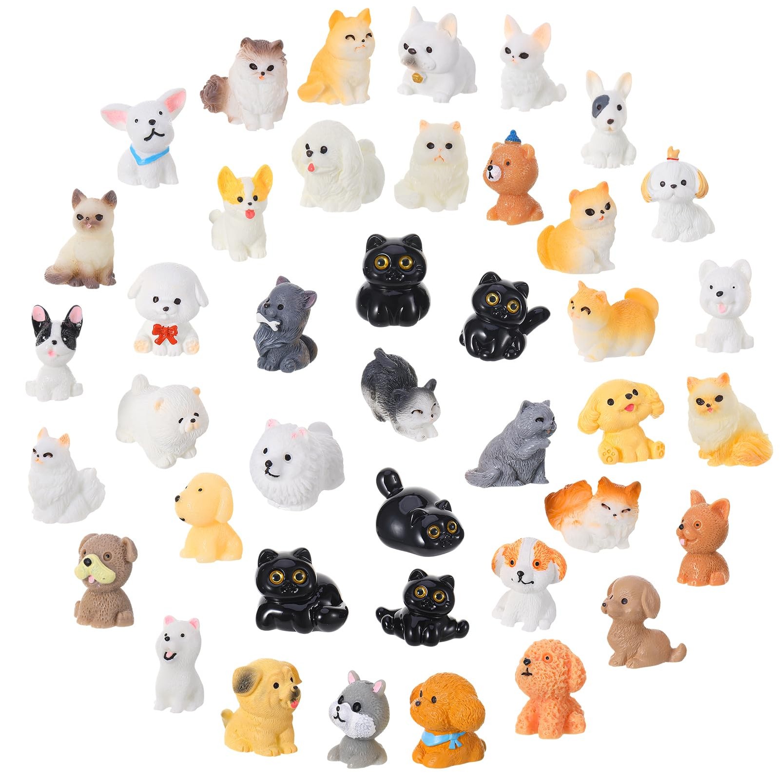 41 Pcs Mini Dog Figurines – Cute Hand Painted Resin Animal Realistic Miniatur…