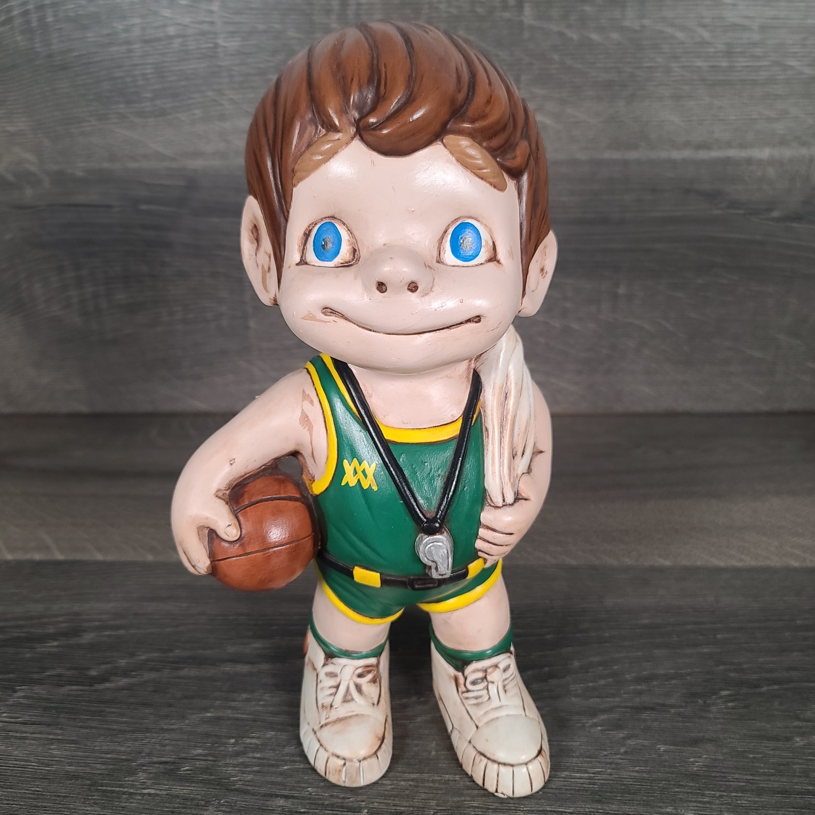 Vintage 1970’s Atlantic Mold Co Ceramic Basketball Players Boys and Girl