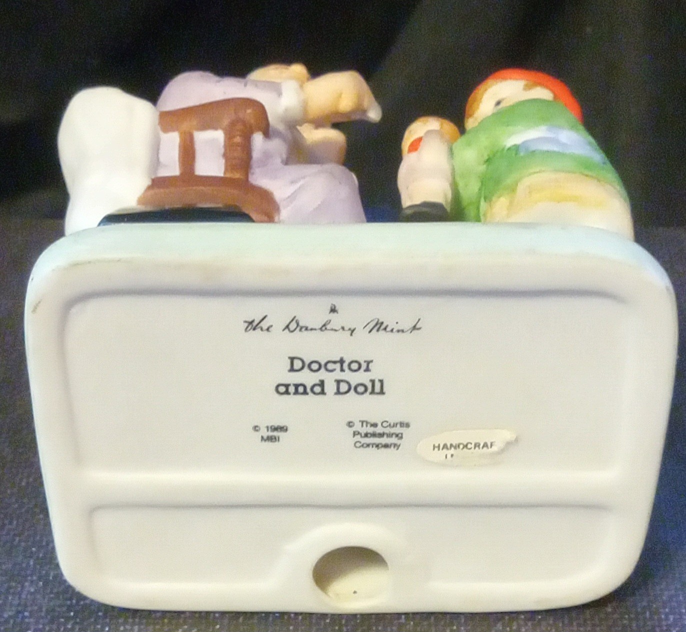 Whimsical DANBURY MINT “Doctor and Doll” Figurine 1989 (3.0 x 2.5 x 3.5 in)