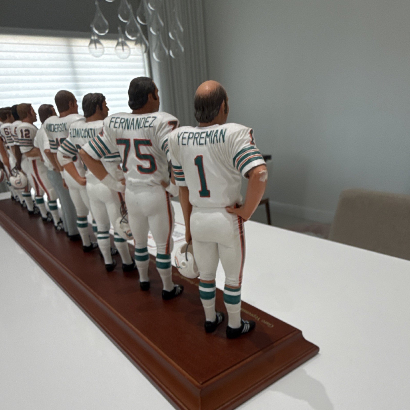 Miami Dolphins 1972 Collectible 17-0 Perfect Season Danbury Figurine