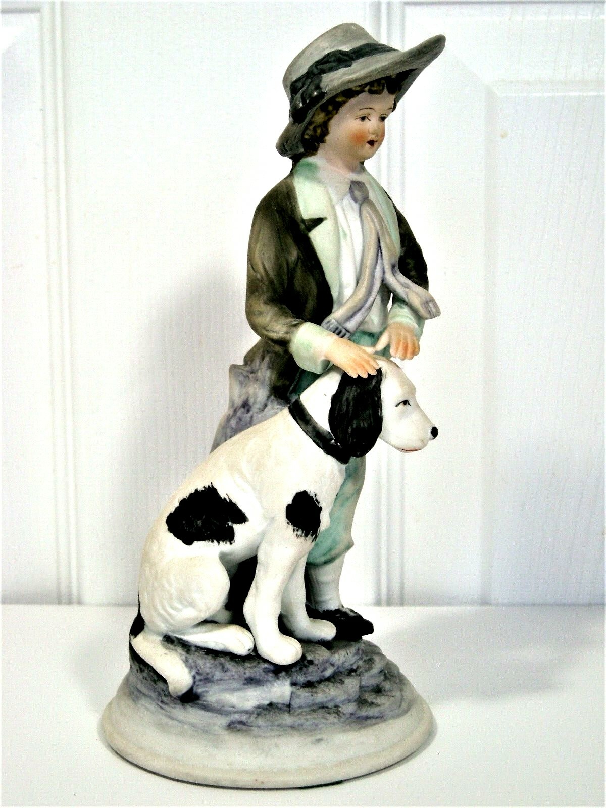 Vintage Ethan Allen Boy with Dog Girl with Dog figurines 3213A GIFT