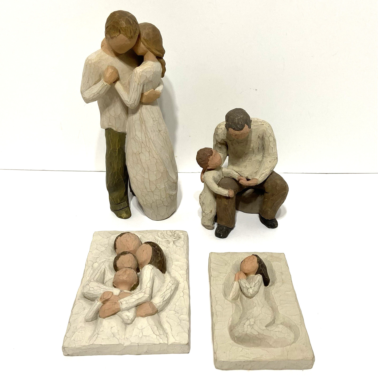 WILLOW TREE Family of 4 Figurines by Demdaco – Father, Mother, Daughter, Son