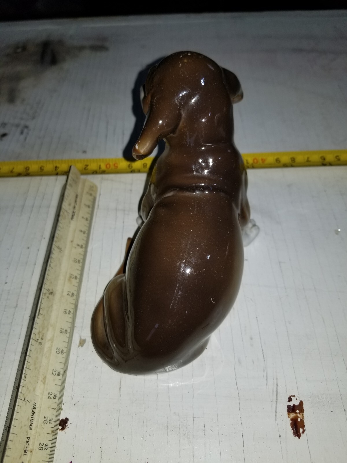 Dog Figure Porcelain Ceramic 4 x 5.5 inches