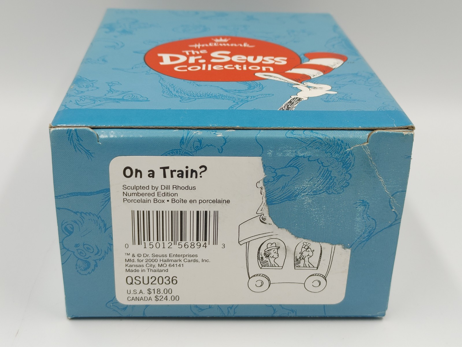 Hallmark Dr. Seuss Collection Green Eggs & Ham ON A TRAIN? Numbered With COA