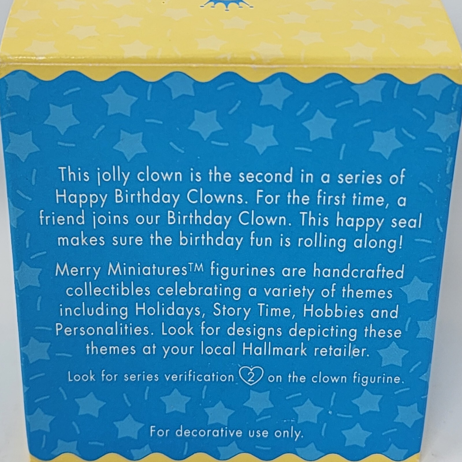 Hallmark Merry Miniatures Happy Birthday Clowns 2 Piece Set Figurines 1995