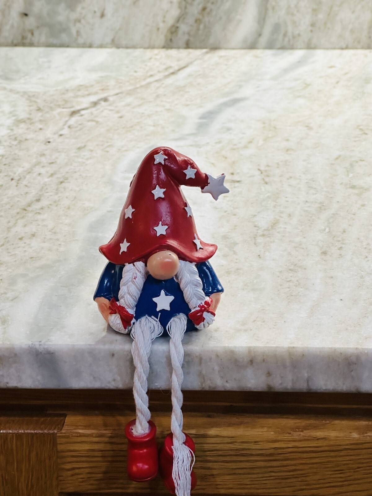 July 4th Ceramic Independence Day Patriotic Figurine/Table Top:3Inches-Gnome