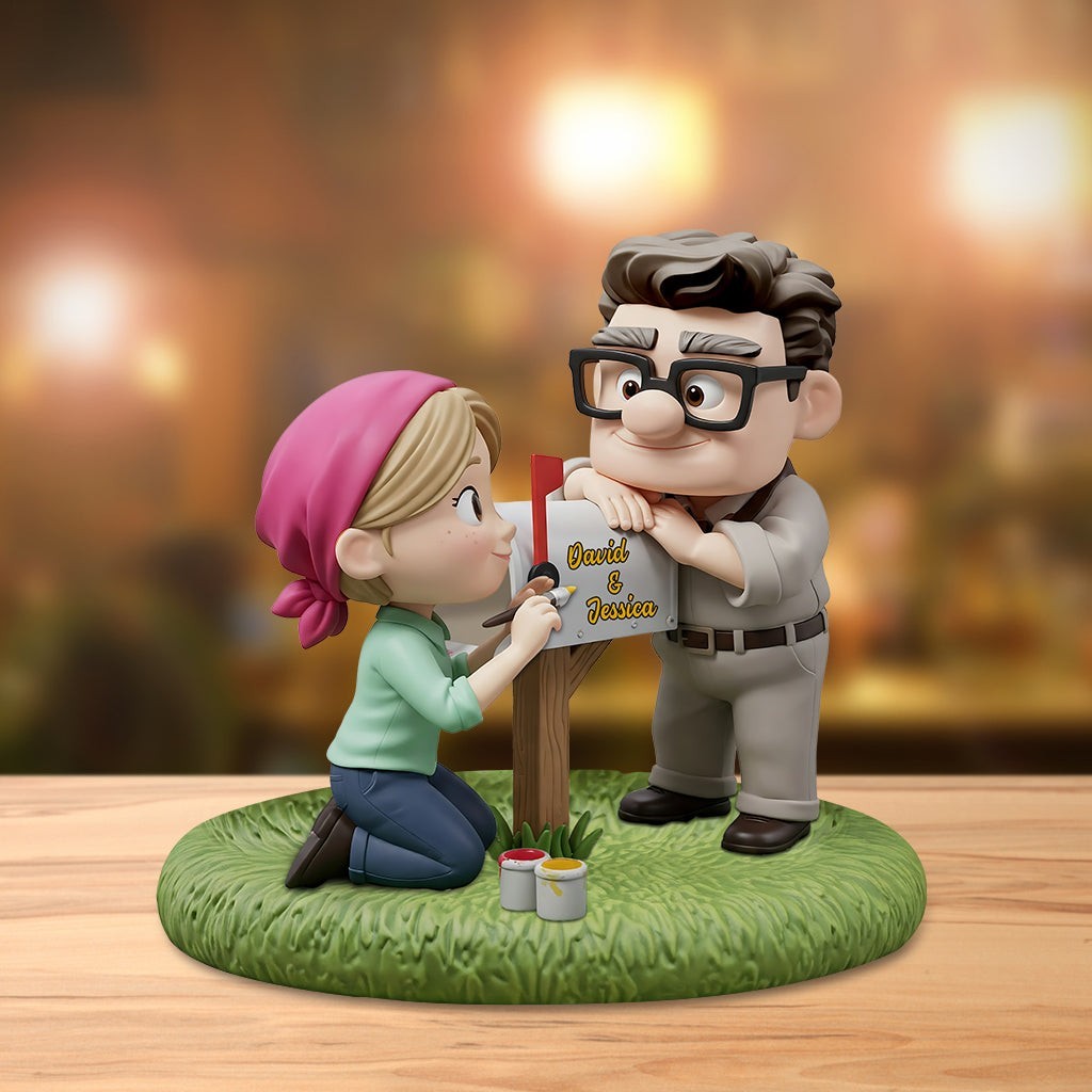 Personalized Carl Ellie Up Couple Family Acrylic Plaque Wooden Block Desk Decor