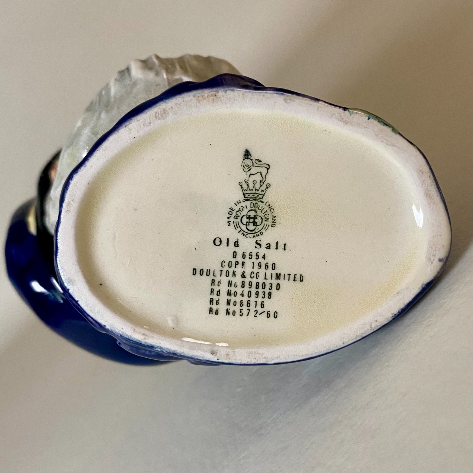 Royal Doulton Old Salt D6554 Small Character Jug Toby Mug Mermaid 4″ 1960