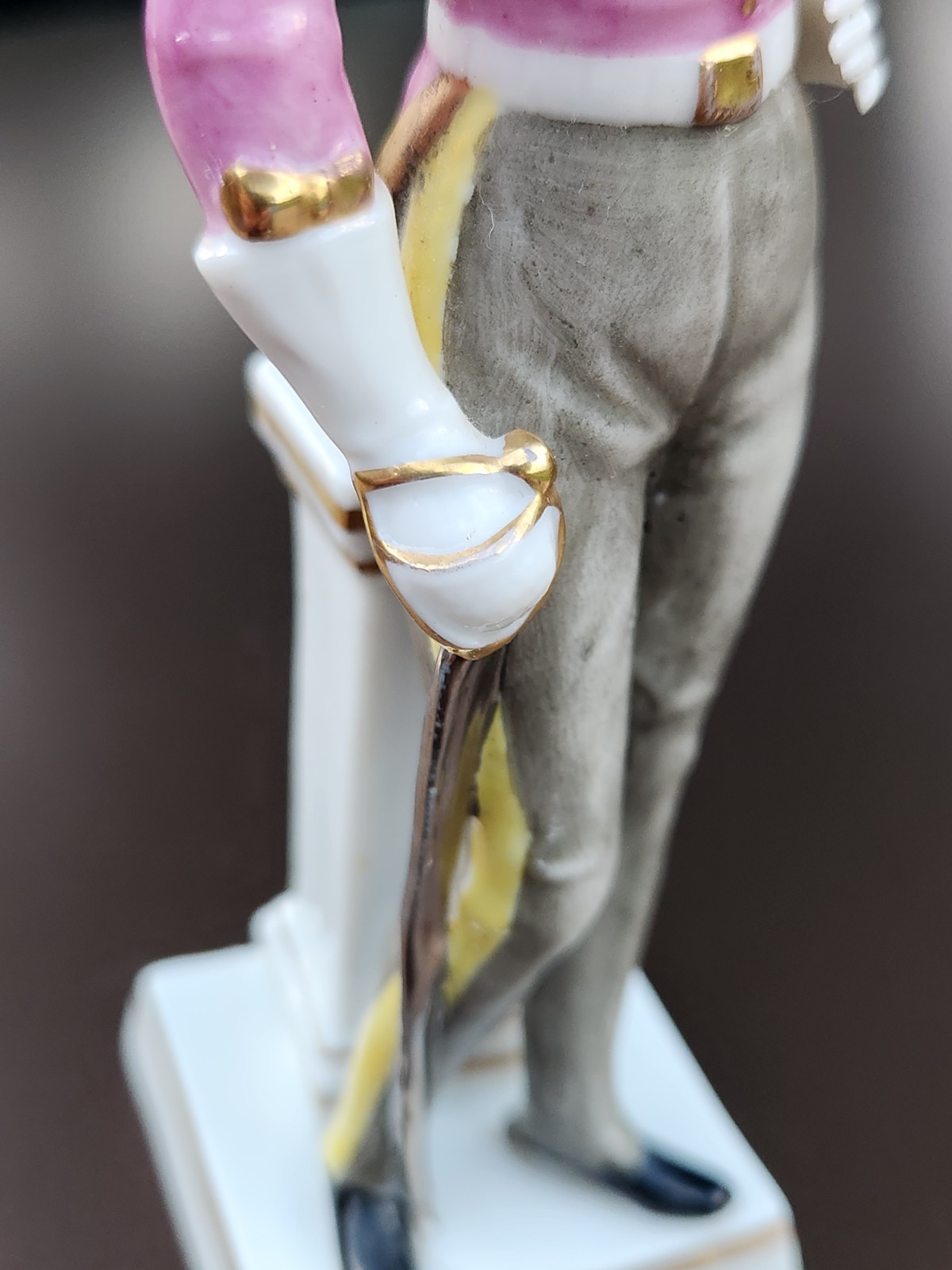 Rare Antique A.J. Uffrecht & Co. Germany Porcelain Military Soldier Figurine Vtg