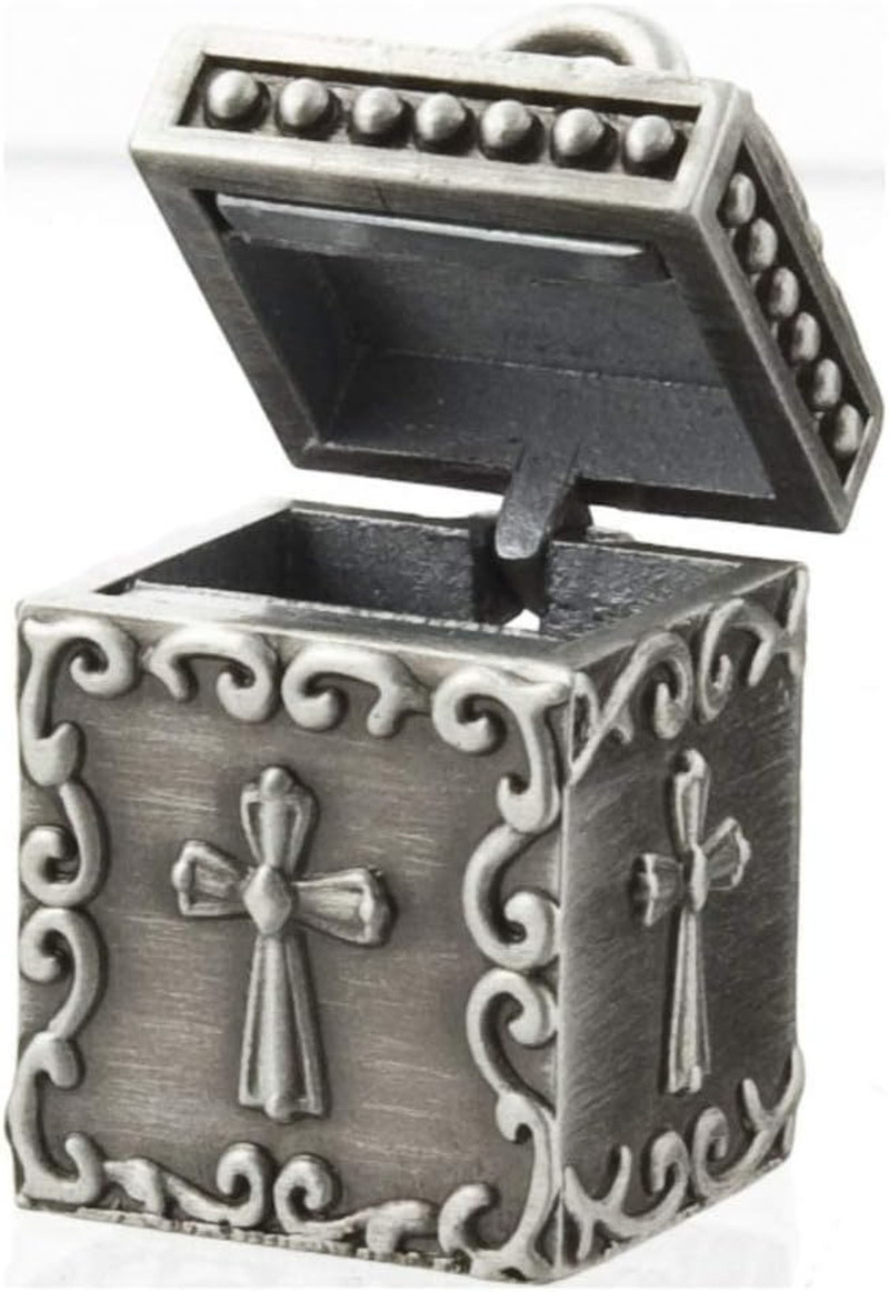 Triple Angel Charm Pewter Prayer Box Trinket