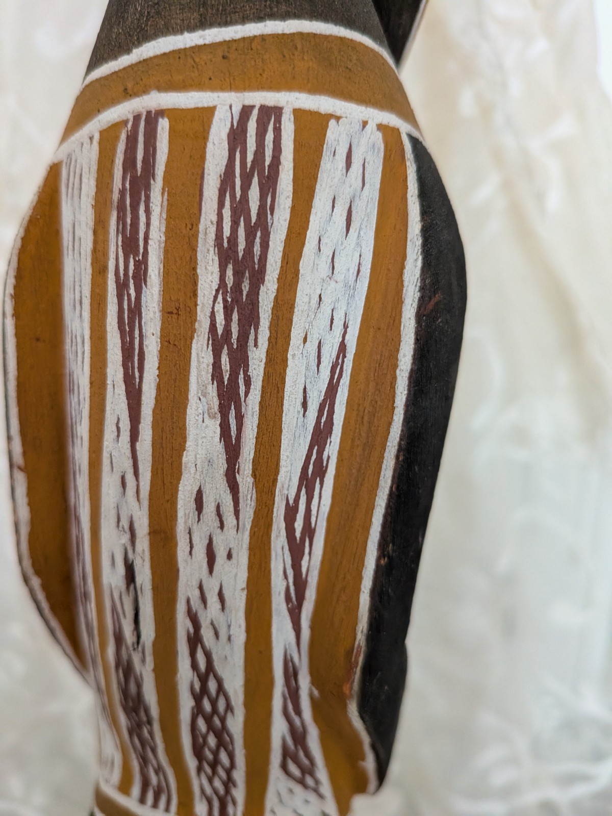 Bima Sculpture in natural wood is 15″ tall. Tiwi island, Australia Tribal Art.