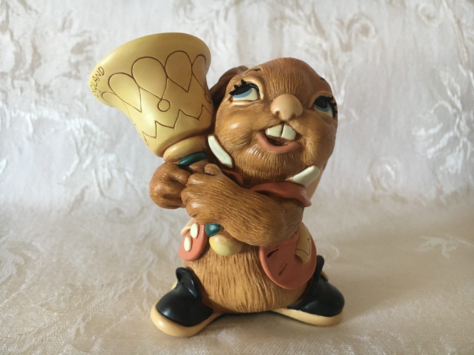 Pendelfin Rabbit Figurine Clanger ~ RARE PINK ~ NOS