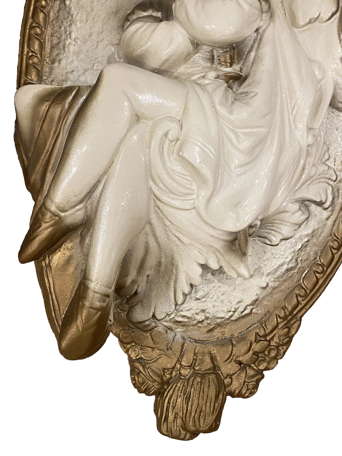Renaissance Style 3 D White Plaques – a Pair