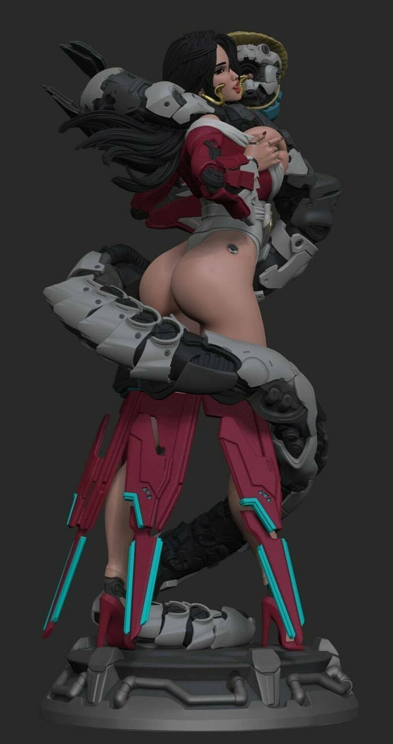 Boa Hancock (Cyberpunk Version, 2 Portraits) | One Piece | UNPAINTED | 1/6 Scale