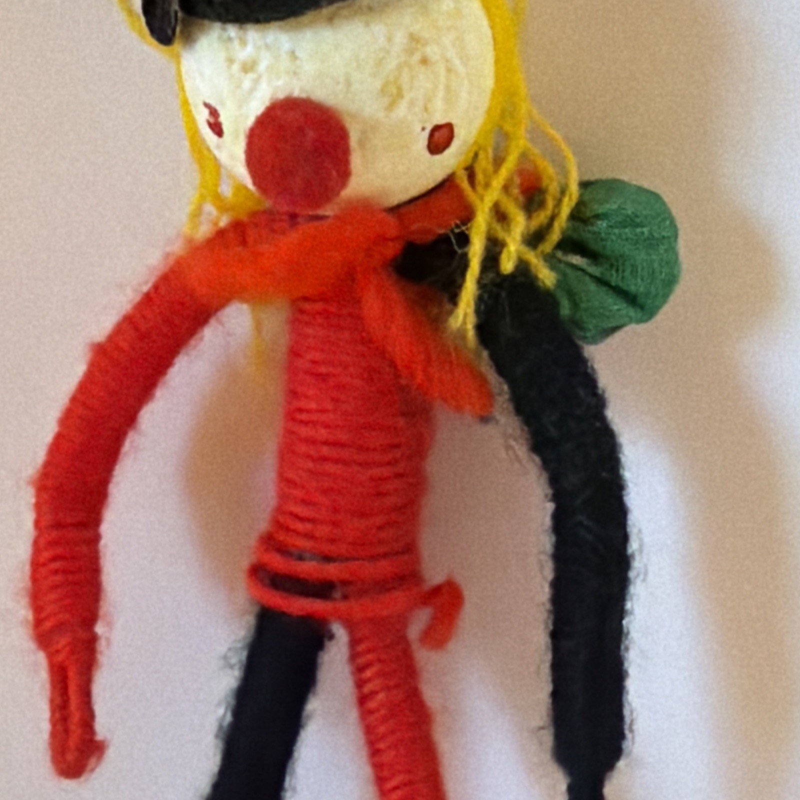 Vintage Unique Bendable Poseable Wire Craft Thread Clown Decor Figure Hobo