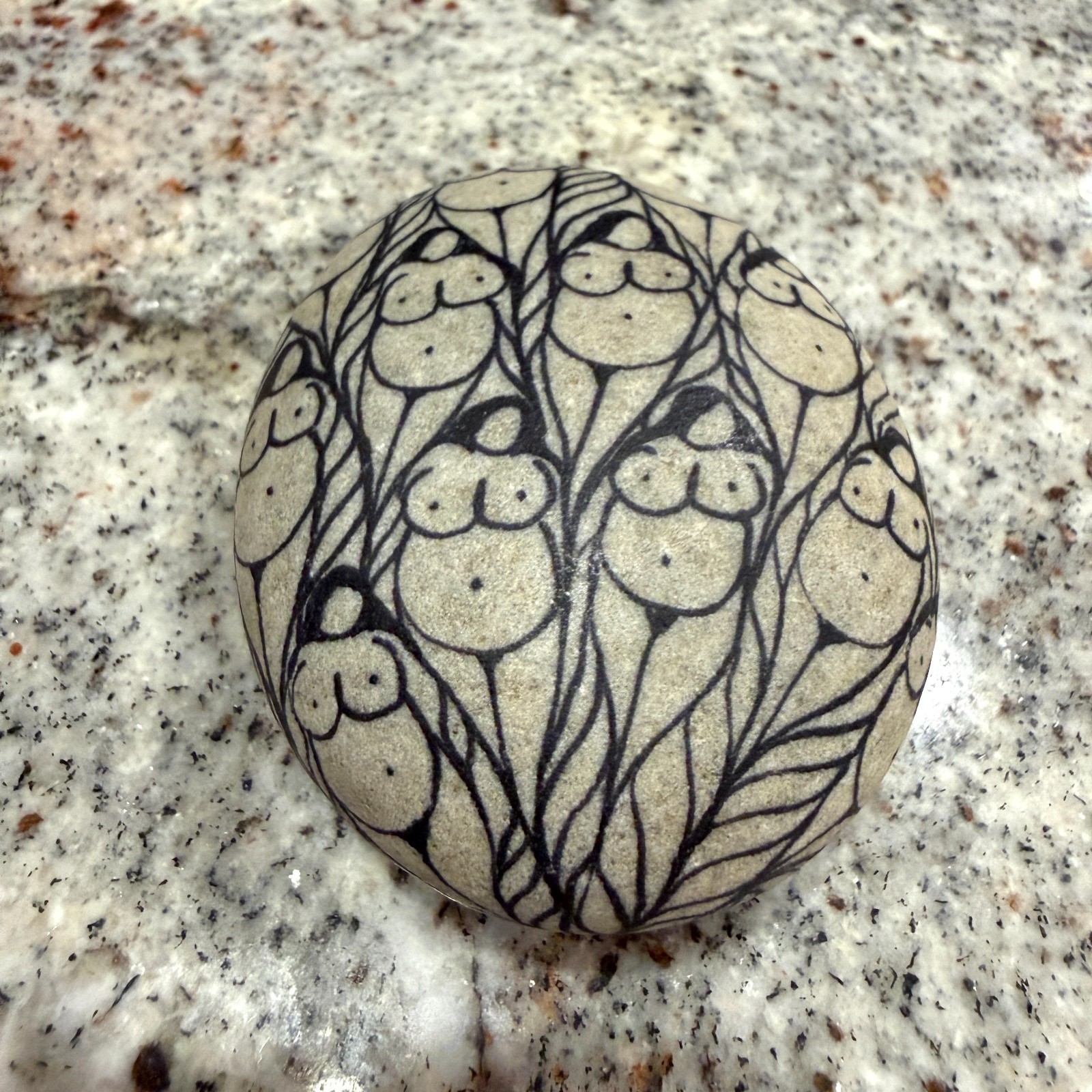 Unique Scandinavian Norwegian Granite Rock Painting from Norwegian Designs Oslo