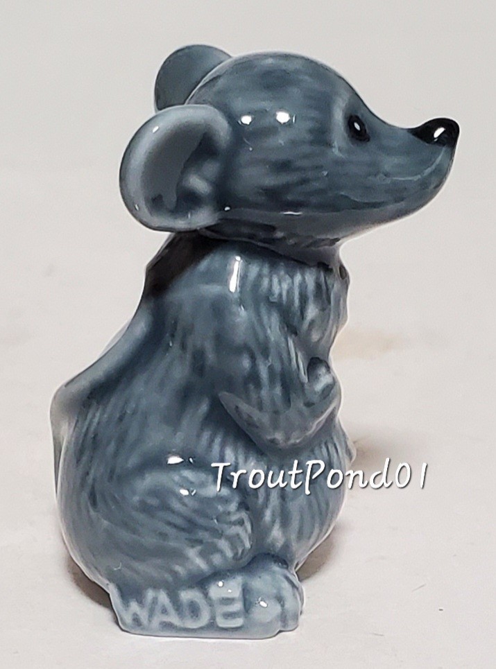 Wade Whimsies Mouse Gray Colourway Porcelain Figurine Fair Bran Tub Draw 2008