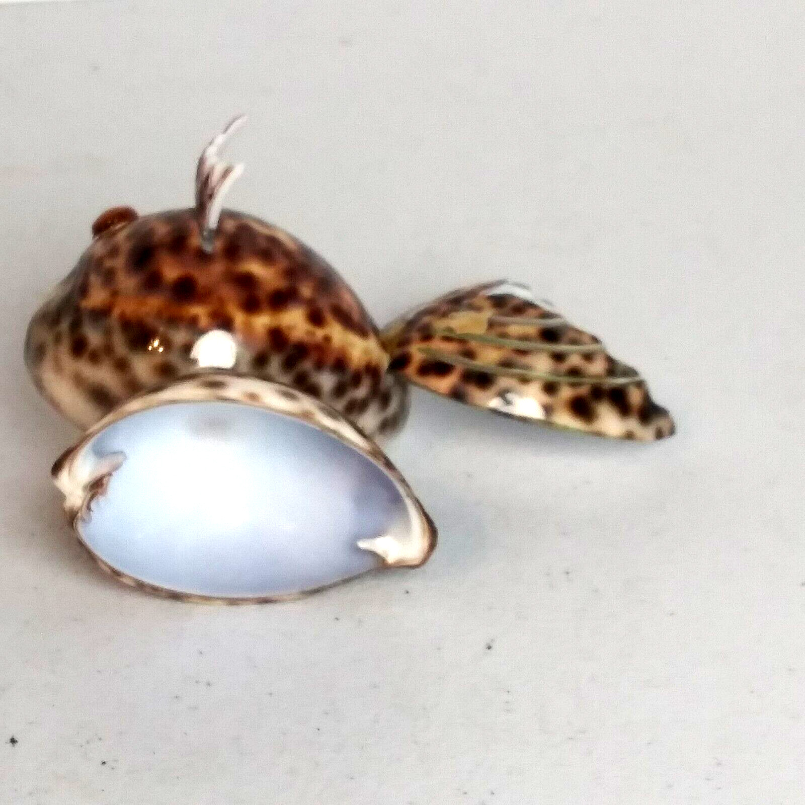 Vintage Handcrafted Seashell Fish Sculpture made in Philippines, EUC