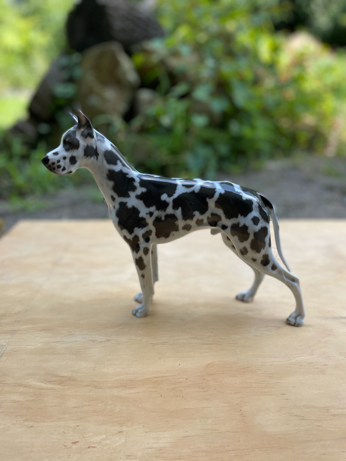 ROSENTHAL GERMANY – Harlequin Spotted Great Dane – 1960’s Hand Painted Porcelain