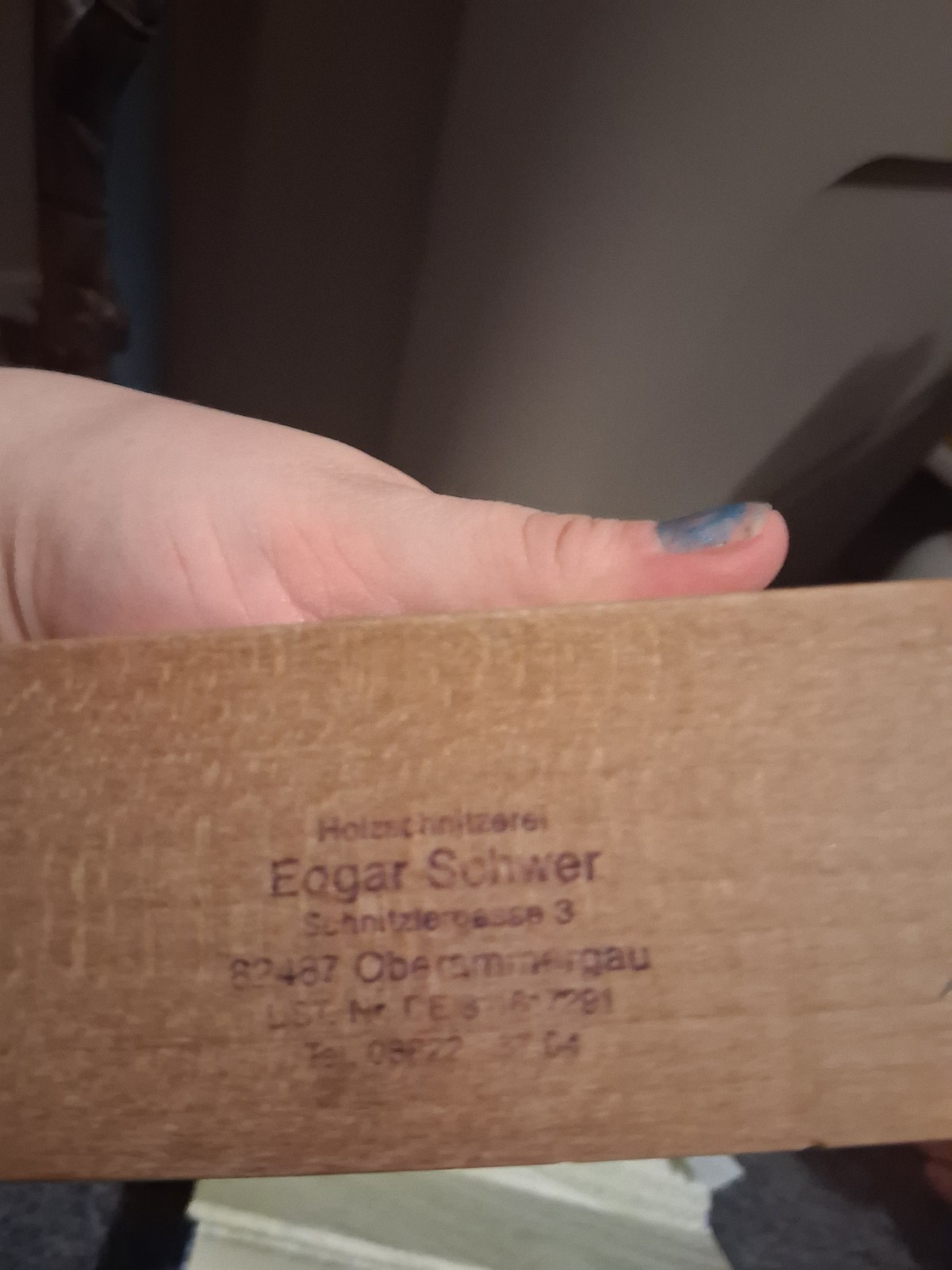 Egar Schwer The Last Supper Jesus Religious Wood Figurine on Wooden Base