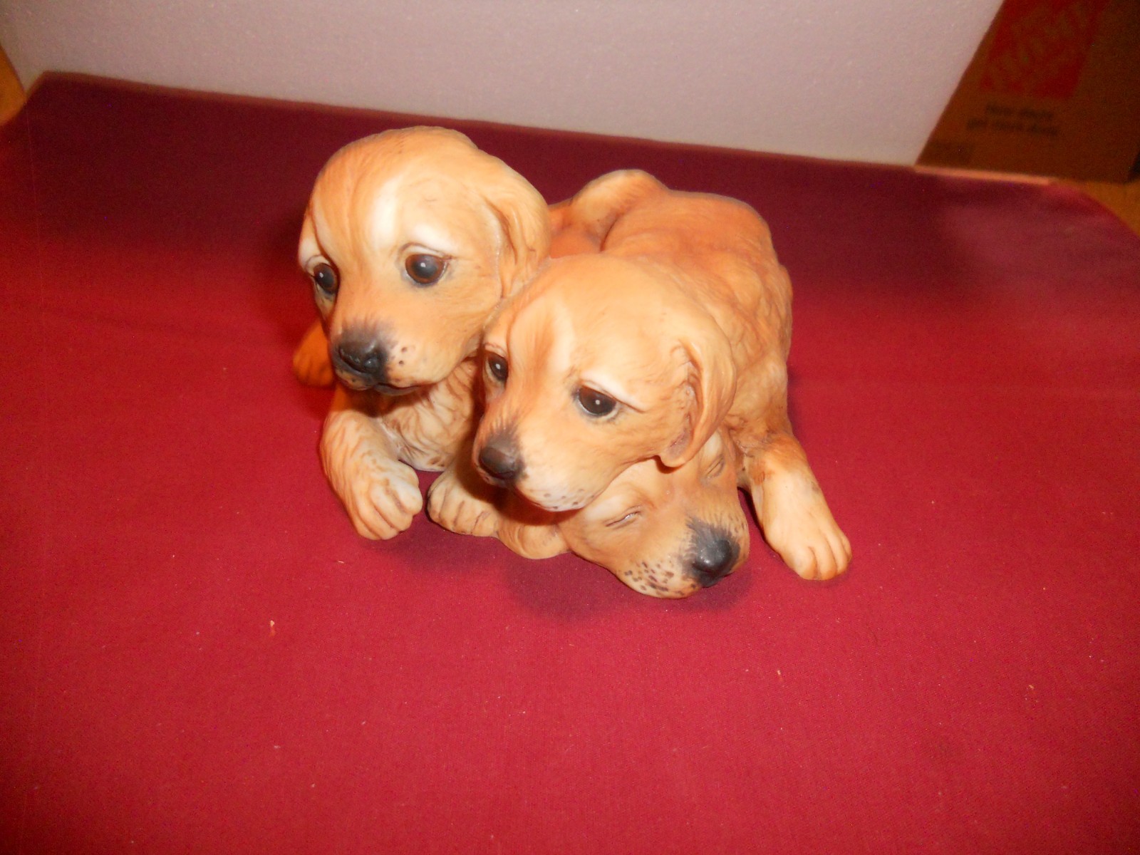Home Interior Homco Masterpiece Collection 1987 Porcelain Puppies Figurine