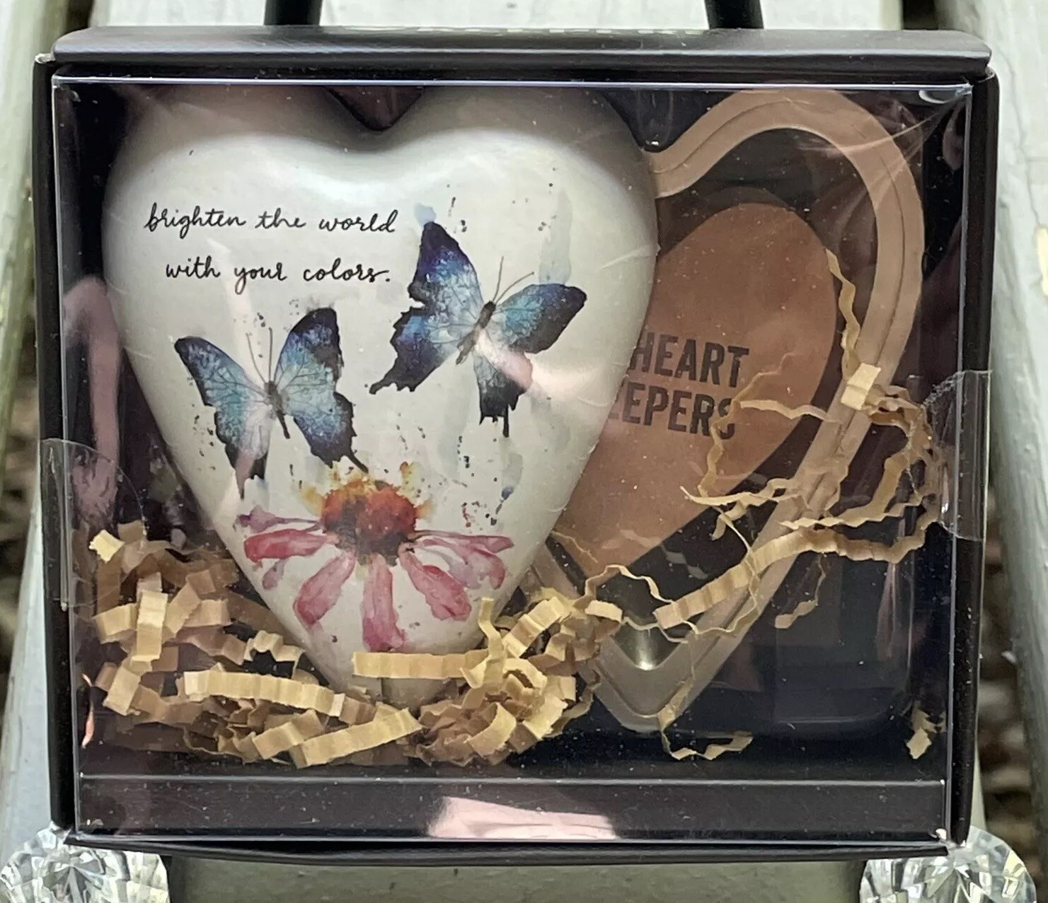 Demdaco Art Heart Keeper Trinket Box “You Brighten The World With Your Smile”