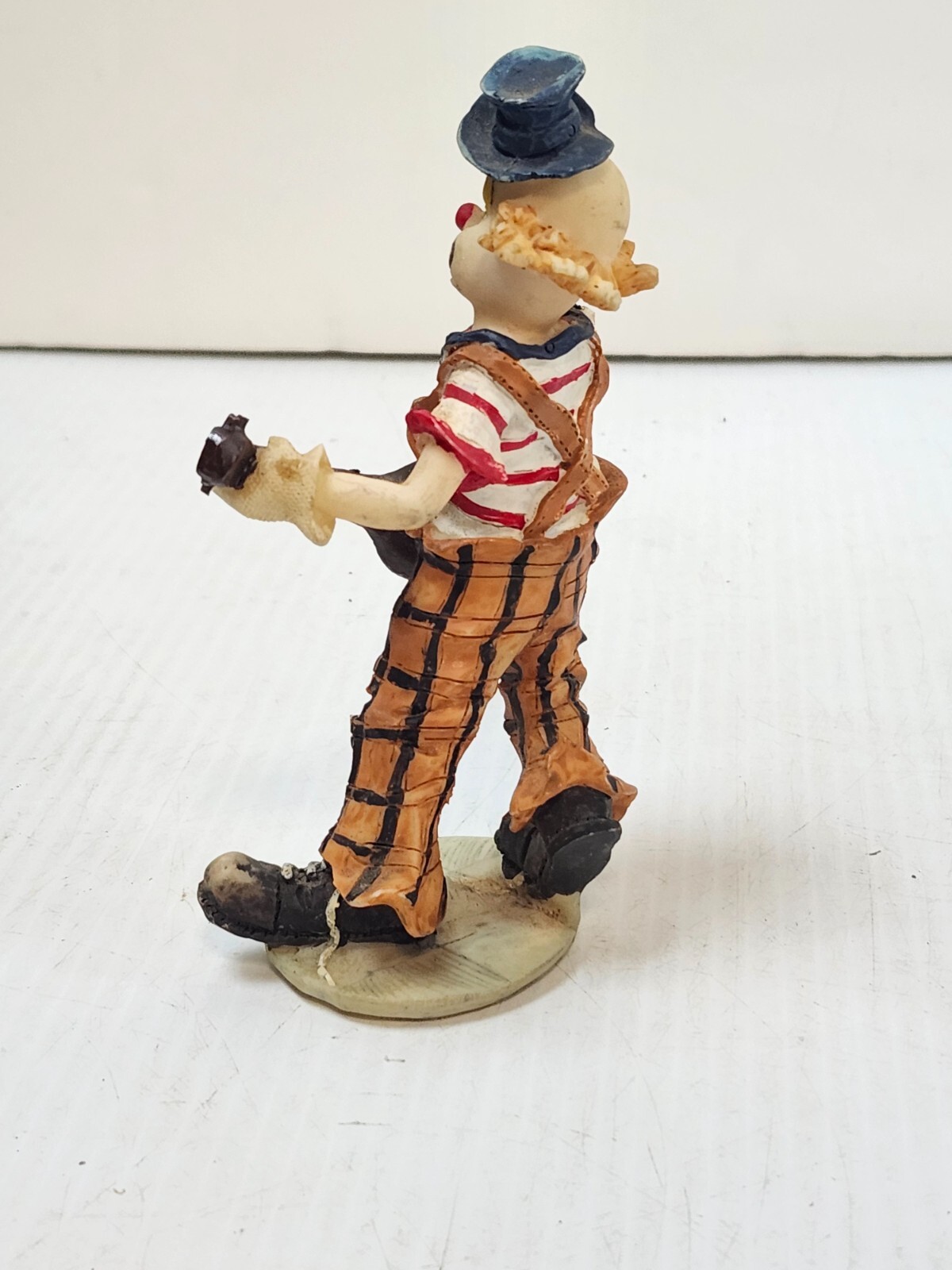 Vintage Clown Musician Figurine playing a Mandolin 5 1/2 Inches tall