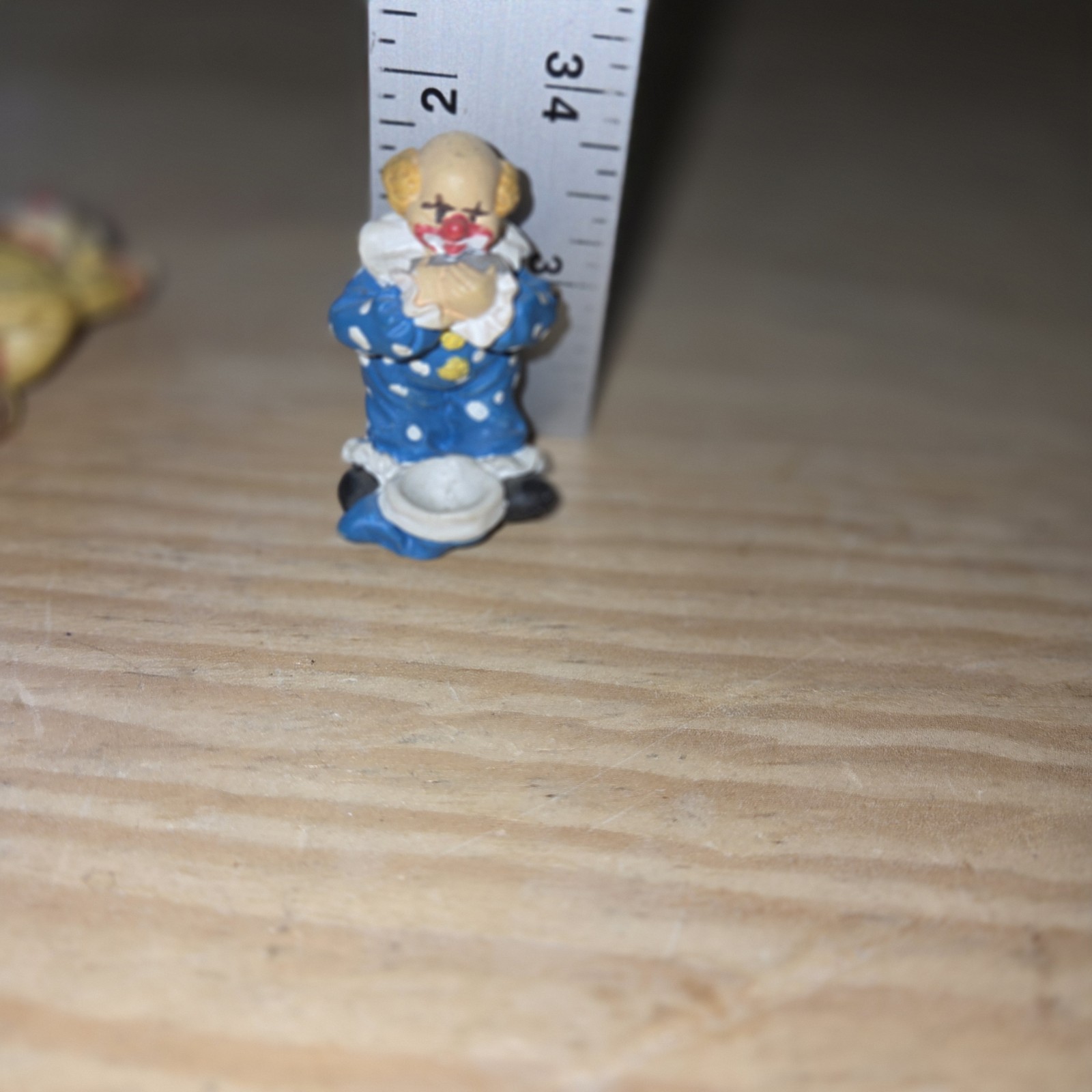 Vtg Circus Clowns Lot Of 6. 1-2 Inches Tall