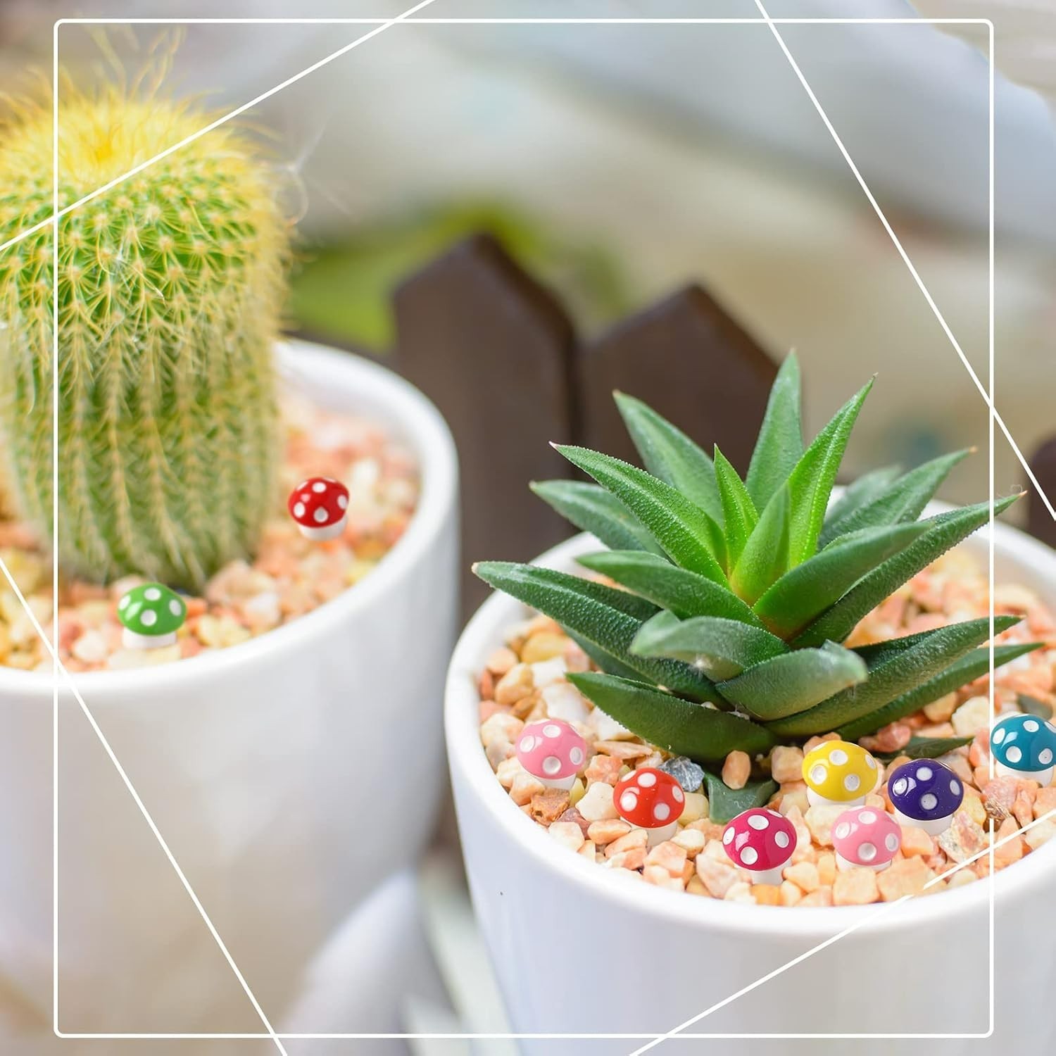 Vibrant 160 Mini Mushroom Statues – Lightweight Garden Ornaments for All Ages
