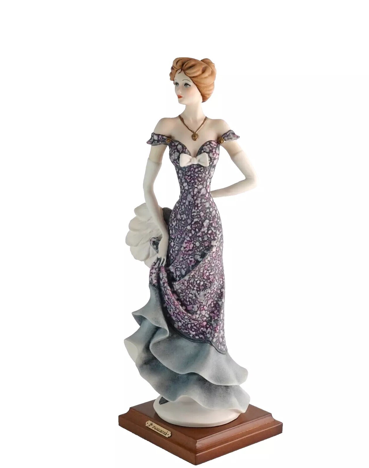 Giuseppe Armani Florence Figurine “Lady with Fan” Sculpture 833C Italy RARE
