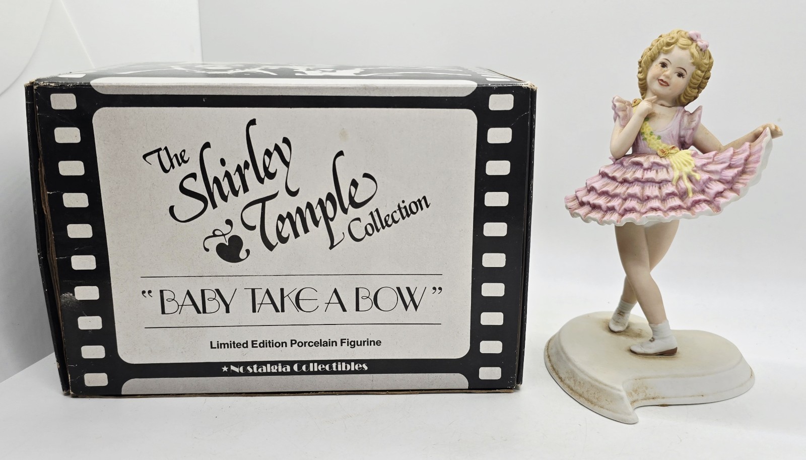 1982 Classics SHIRLEY TEMPLE BABY TAKE A BOW Porcelain Figurine With BOX & COA