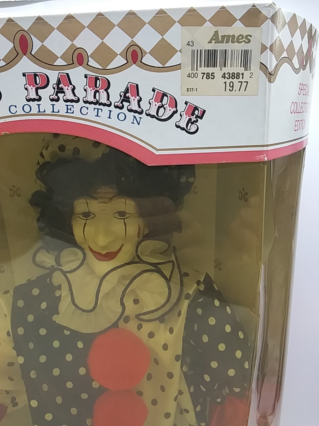 Vintage 1992 Anco Circus Parade Porcelain Clown “FREDRICO” NEW In Damaged Box