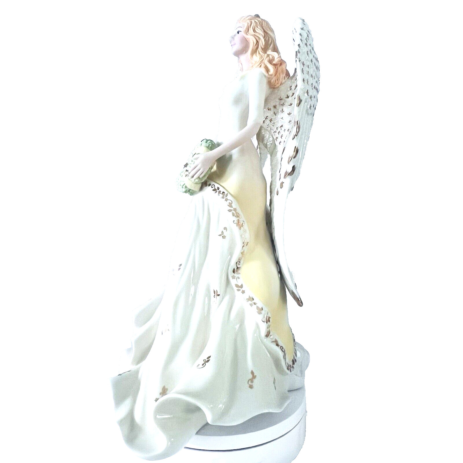 Lenox Limited Edition Angelic Honor Figurine Angel Holding Wreath 12”