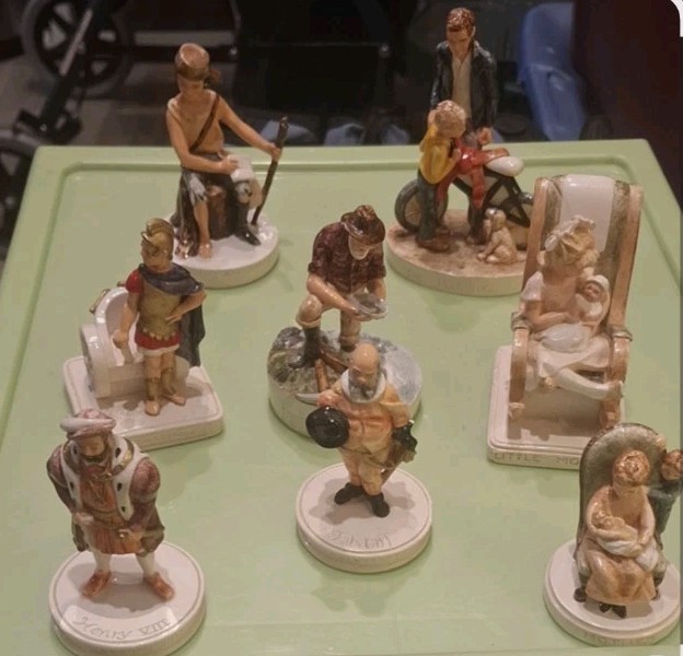 9 Sebastian Miniature Figurines Prescott W. Baston 50th Anniversary Mark Antony.